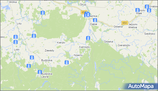 mapa Kalniszki, Kalniszki na mapie Targeo