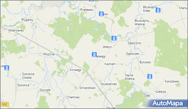 mapa Kałwągi, Kałwągi na mapie Targeo