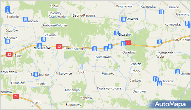 mapa Kamilówka, Kamilówka na mapie Targeo