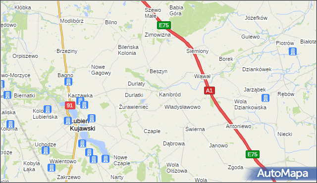 mapa Kanibród, Kanibród na mapie Targeo