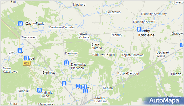 mapa Kańkowo-Piecki, Kańkowo-Piecki na mapie Targeo