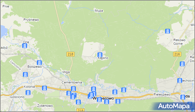 mapa Kąpino, Kąpino na mapie Targeo