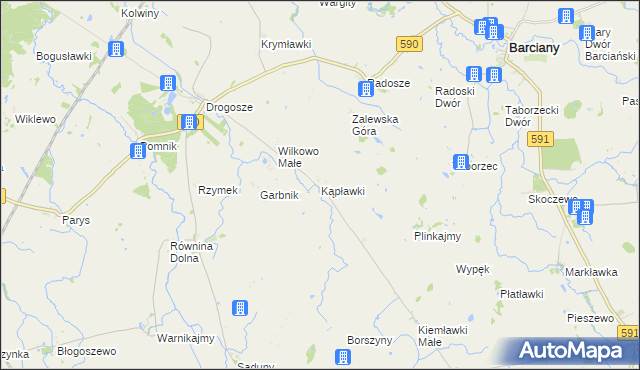 mapa Kąpławki, Kąpławki na mapie Targeo