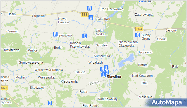 mapa Karczemka gmina Skrwilno, Karczemka gmina Skrwilno na mapie Targeo