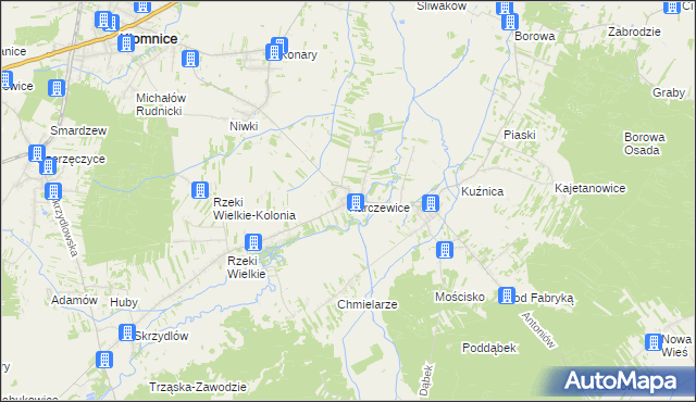 mapa Karczewice, Karczewice na mapie Targeo