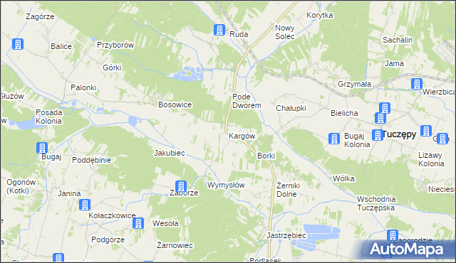 mapa Kargów, Kargów na mapie Targeo