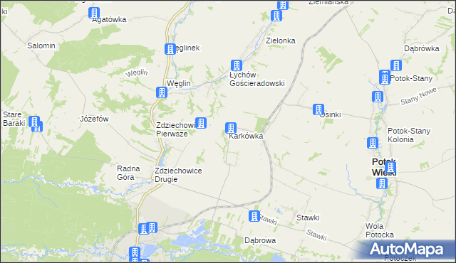 mapa Karkówka, Karkówka na mapie Targeo