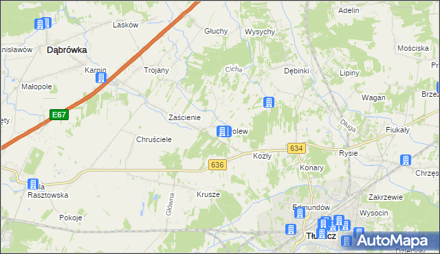 mapa Karolew gmina Dąbrówka, Karolew gmina Dąbrówka na mapie Targeo