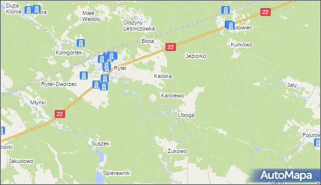 mapa Karolewo gmina Czersk, Karolewo gmina Czersk na mapie Targeo