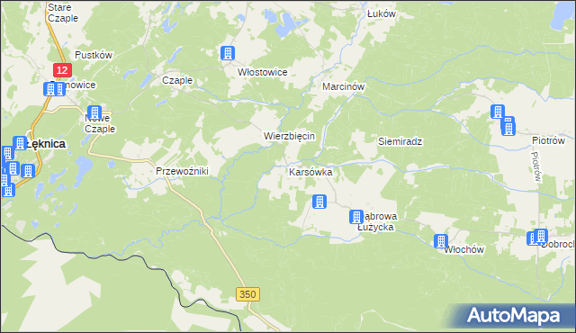 mapa Karsówka, Karsówka na mapie Targeo