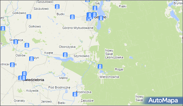 mapa Karw gmina Górzno, Karw gmina Górzno na mapie Targeo