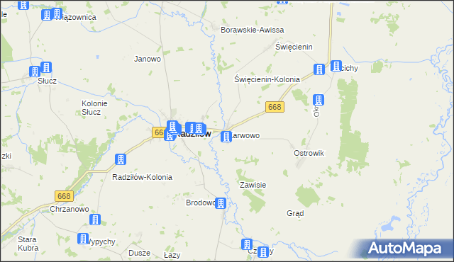 mapa Karwowo gmina Radziłów, Karwowo gmina Radziłów na mapie Targeo