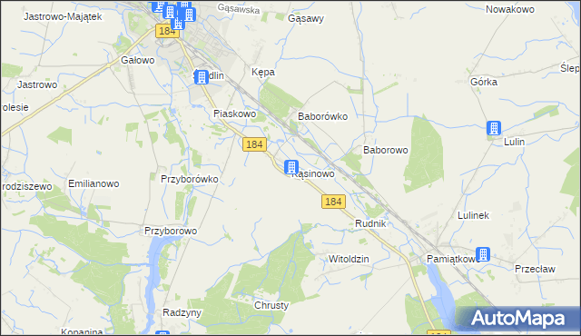 mapa Kąsinowo, Kąsinowo na mapie Targeo