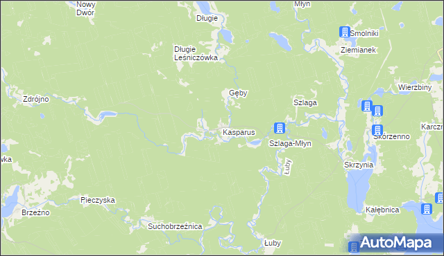 mapa Kasparus, Kasparus na mapie Targeo