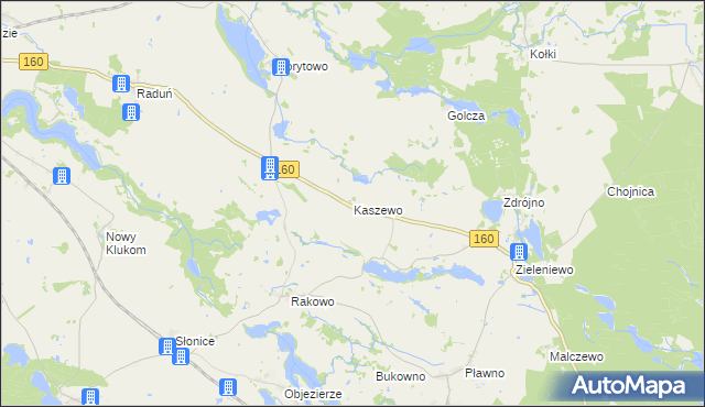 mapa Kaszewo, Kaszewo na mapie Targeo