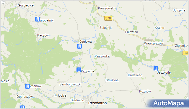 mapa Kaszówka, Kaszówka na mapie Targeo