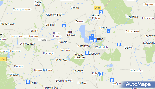 mapa Katarzyna gmina Przedecz, Katarzyna gmina Przedecz na mapie Targeo