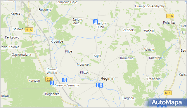 mapa Kątki gmina Regimin, Kątki gmina Regimin na mapie Targeo