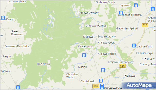 mapa Kawieczyno, Kawieczyno na mapie Targeo