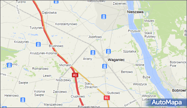 mapa Kaźmierzyn, Kaźmierzyn na mapie Targeo