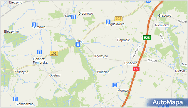 mapa Kędrzyno, Kędrzyno na mapie Targeo