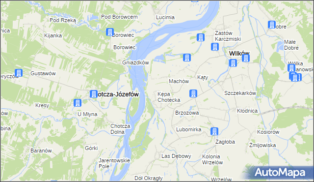 mapa Kępa Chotecka, Kępa Chotecka na mapie Targeo