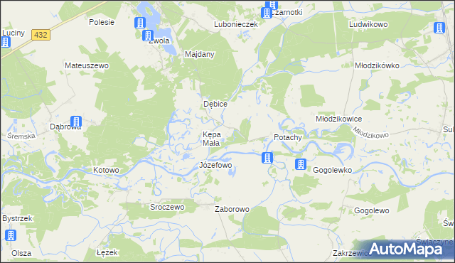 mapa Kępa Wielka, Kępa Wielka na mapie Targeo