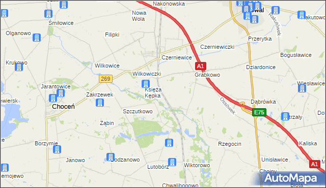 mapa Kępka Szlachecka, Kępka Szlachecka na mapie Targeo