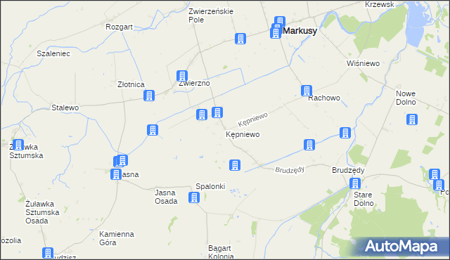 mapa Kępniewo, Kępniewo na mapie Targeo