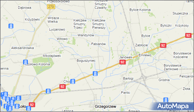 mapa Kiełczewek, Kiełczewek na mapie Targeo