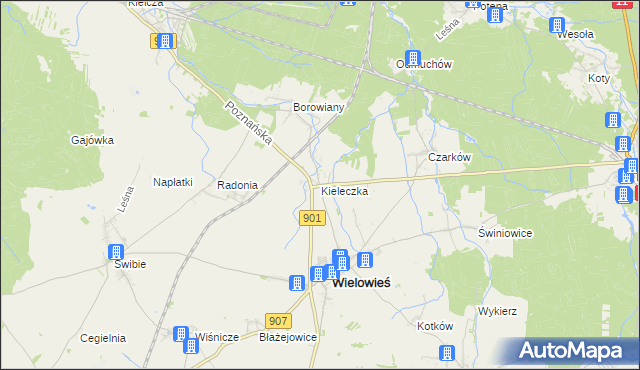 mapa Kieleczka, Kieleczka na mapie Targeo