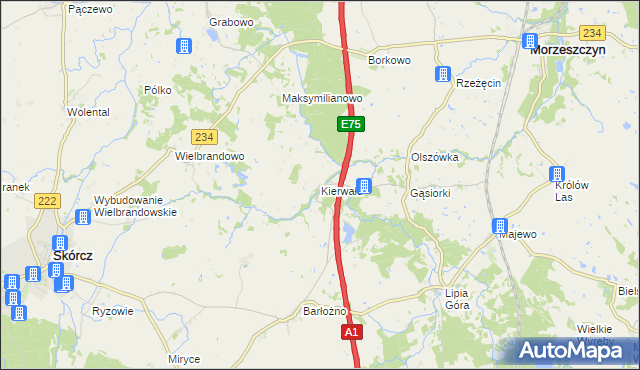 mapa Kierwałd, Kierwałd na mapie Targeo