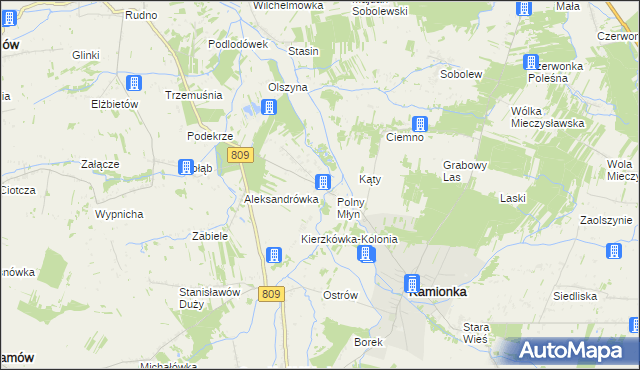 mapa Kierzkówka, Kierzkówka na mapie Targeo
