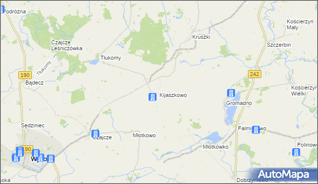 mapa Kijaszkowo gmina Wysoka, Kijaszkowo gmina Wysoka na mapie Targeo