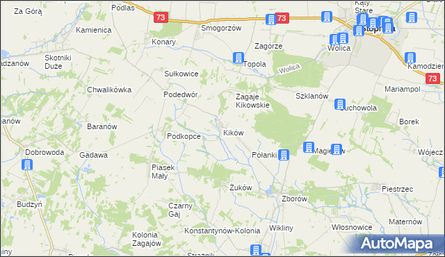 mapa Kików, Kików na mapie Targeo