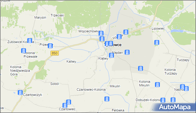 mapa Klątwy, Klątwy na mapie Targeo