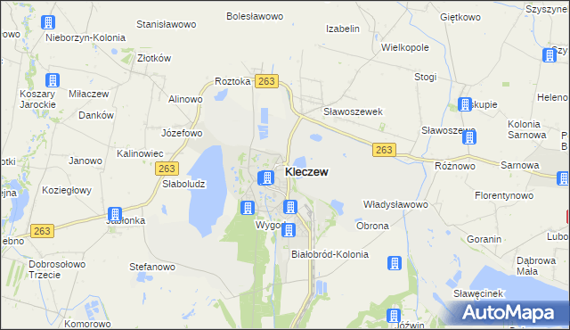 mapa Kleczew, Kleczew na mapie Targeo