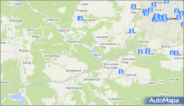 mapa Klekot, Klekot na mapie Targeo