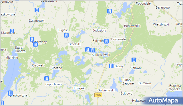 mapa Kleszczówek, Kleszczówek na mapie Targeo