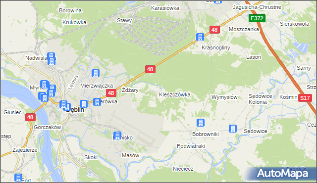 mapa Kleszczówka, Kleszczówka na mapie Targeo