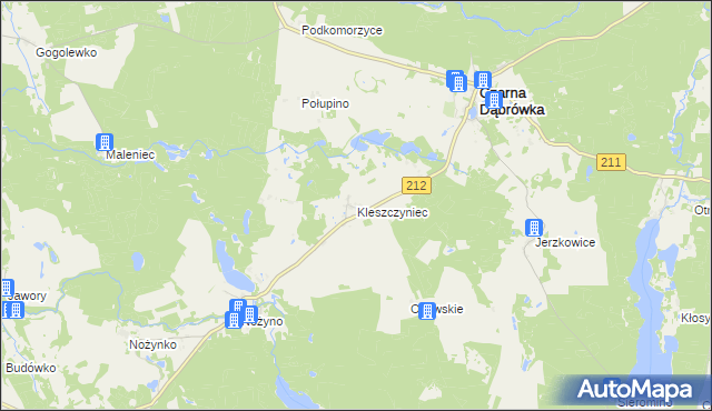 mapa Kleszczyniec, Kleszczyniec na mapie Targeo