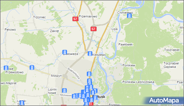 mapa Kleszewo, Kleszewo na mapie Targeo