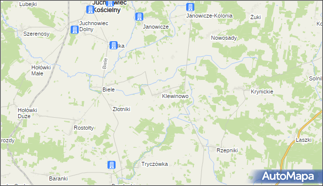 mapa Klewinowo, Klewinowo na mapie Targeo