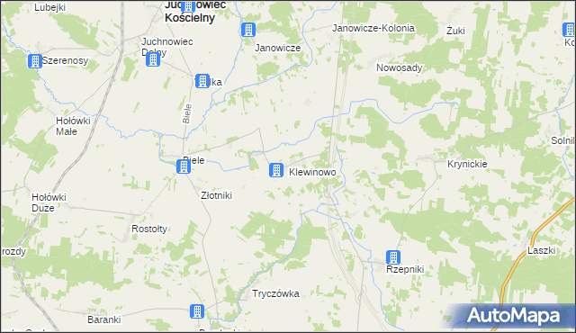 mapa Klewinowo, Klewinowo na mapie Targeo