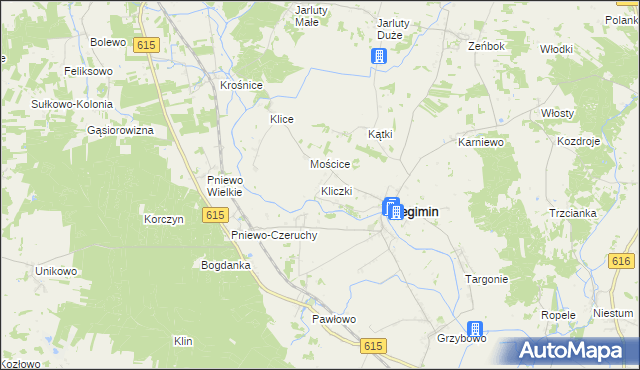 mapa Kliczki, Kliczki na mapie Targeo