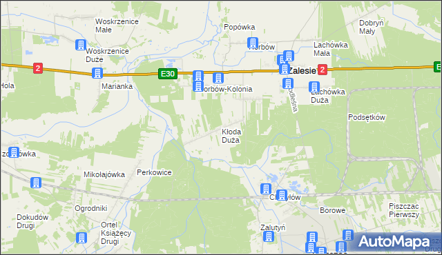 mapa Kłoda Duża, Kłoda Duża na mapie Targeo