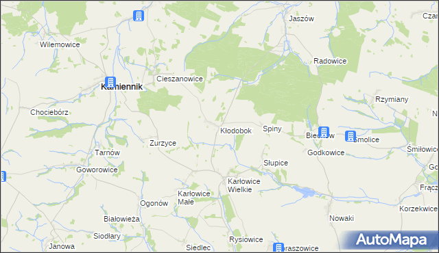 mapa Kłodobok, Kłodobok na mapie Targeo