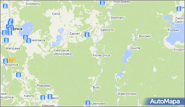 mapa Kłonecznica, Kłonecznica na mapie Targeo