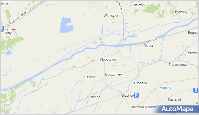mapa Kłopotowo gmina Witnica, Kłopotowo gmina Witnica na mapie Targeo