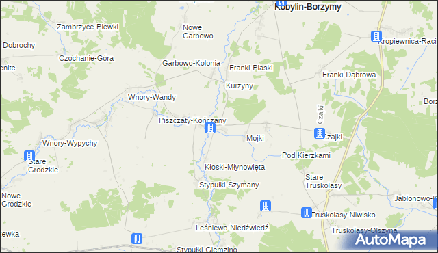 mapa Kłoski-Świgonie, Kłoski-Świgonie na mapie Targeo